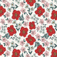 Indy Bloom Fabric - Bee My Valentine - Sweet Pea Red 02