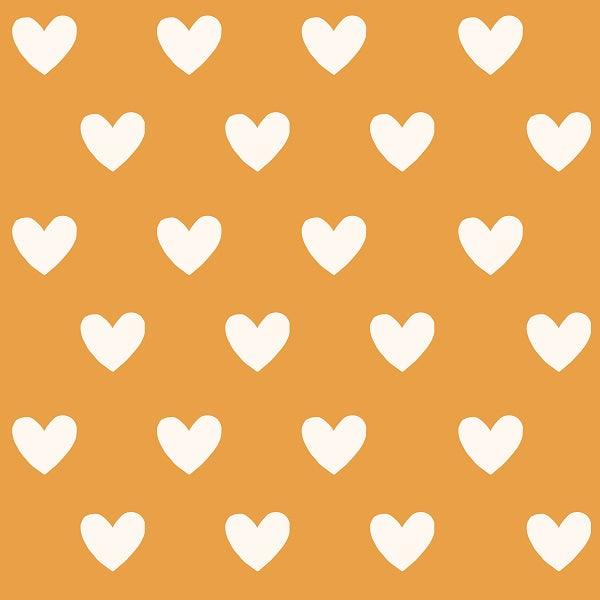 Indy Bloom Fabric Bee My Valentine Dotted Hearts in Golden 16 – Fabric by Missy Rose