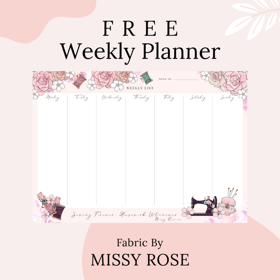Missy Rose - Free Printable PDF Weekly Planner