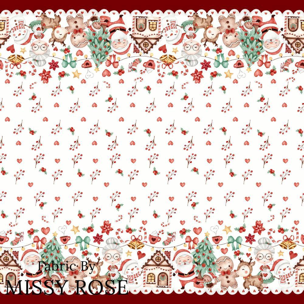 Border Print Fabric 01 – premium custom printed fabric for sewing | Fabric by Missy Rose