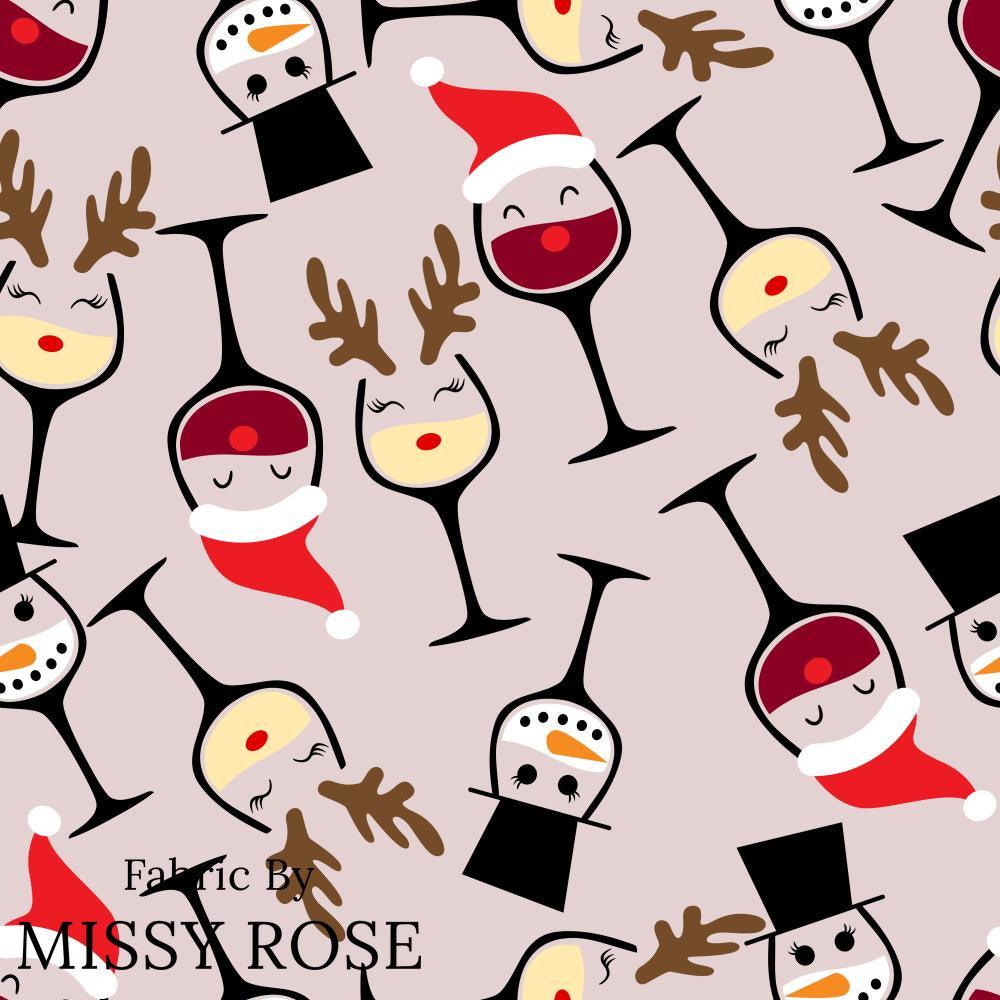 Christmas Design 101 Wine Fabric – Australian custom printed fabric pre-order | Fabric by Missy Rose