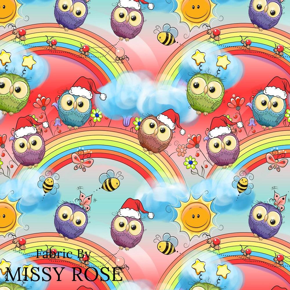 Christmas Design 103 Owl Fabric – pre-order designer fabric Australia | Fabric by Missy Rose