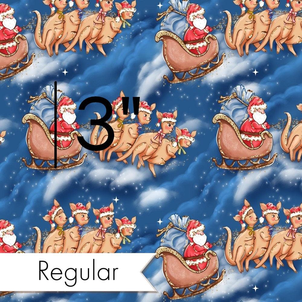 Christmas Design 105 Kanga Sleigh Fabric – Australian custom printed fabric pre-order | Fabric by Missy Rose