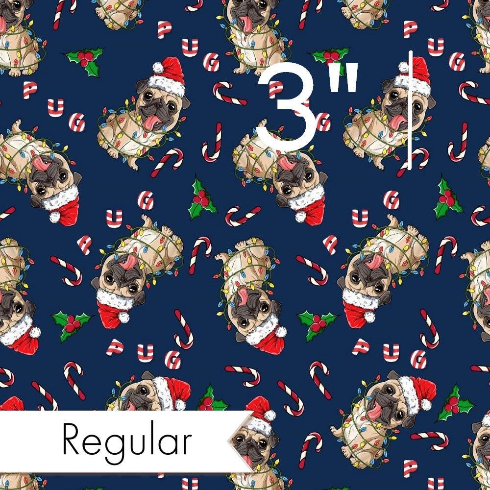 Christmas Design 107 Pug Fabric – pre-order designer fabric Australia | Fabric by Missy Rose