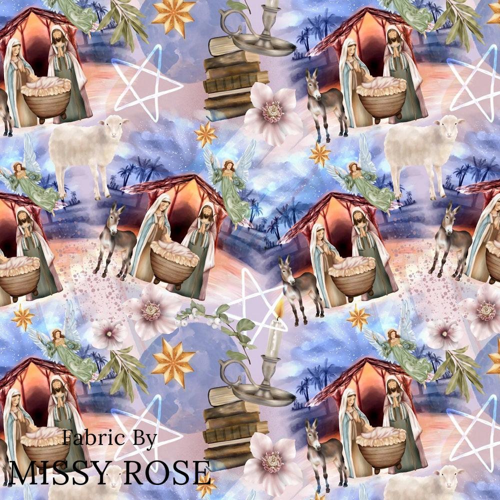 Christmas Design 108 Nativity Fabric – custom printed pre-order fabric Australia | Fabric by Missy Rose