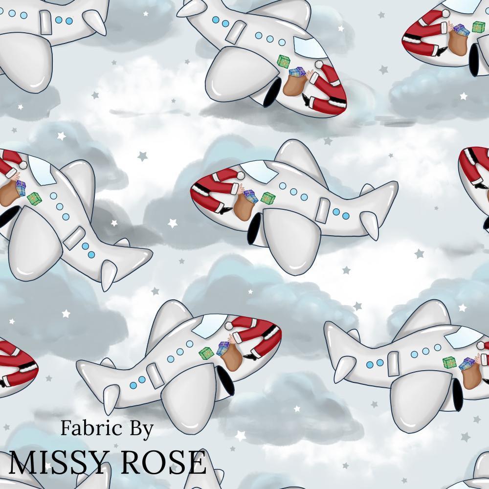 Christmas Design 109 Airplane Fabric – pre-order designer fabric Australia | Fabric by Missy Rose