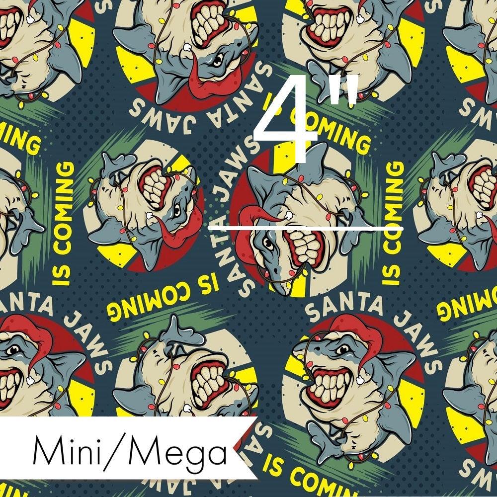 Christmas Design 110 Santa Jaws Fabric – premium custom printed fabric for sewing | Fabric by Missy Rose