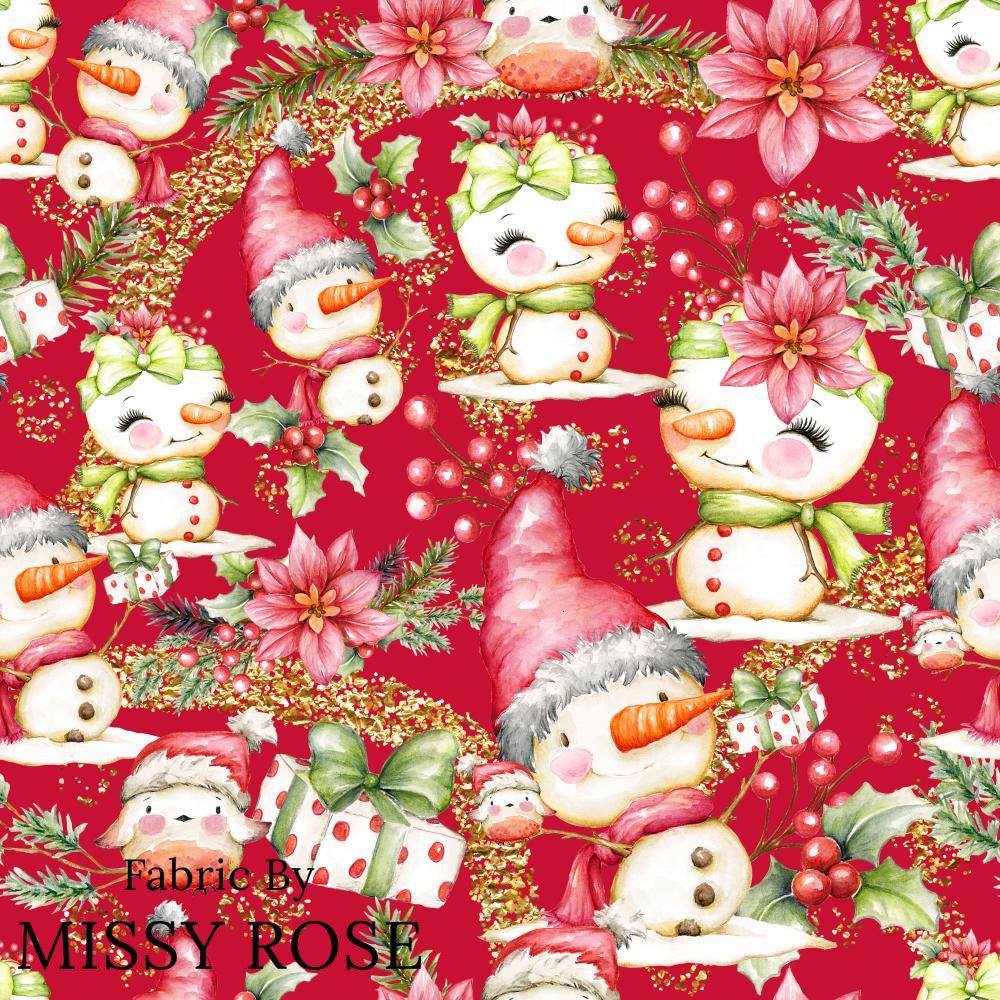 Christmas Design 116 Snow People Fabric – Australian custom printed fabric pre-order | Fabric by Missy Rose