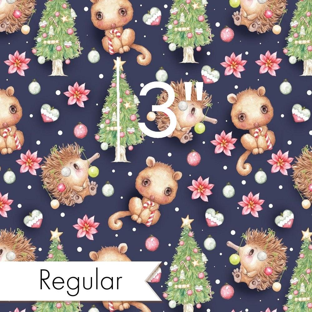 Christmas Design 12 Navy Australian Animal Fabric – custom printed pre-order fabric Australia | Fabric by Missy Rose