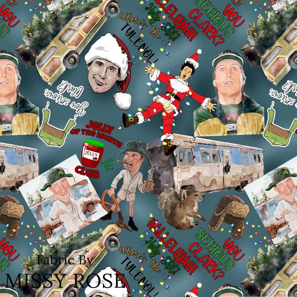Christmas Design 121 Serious Clark Fabric – Australian custom printed fabric pre-order | Fabric by Missy Rose