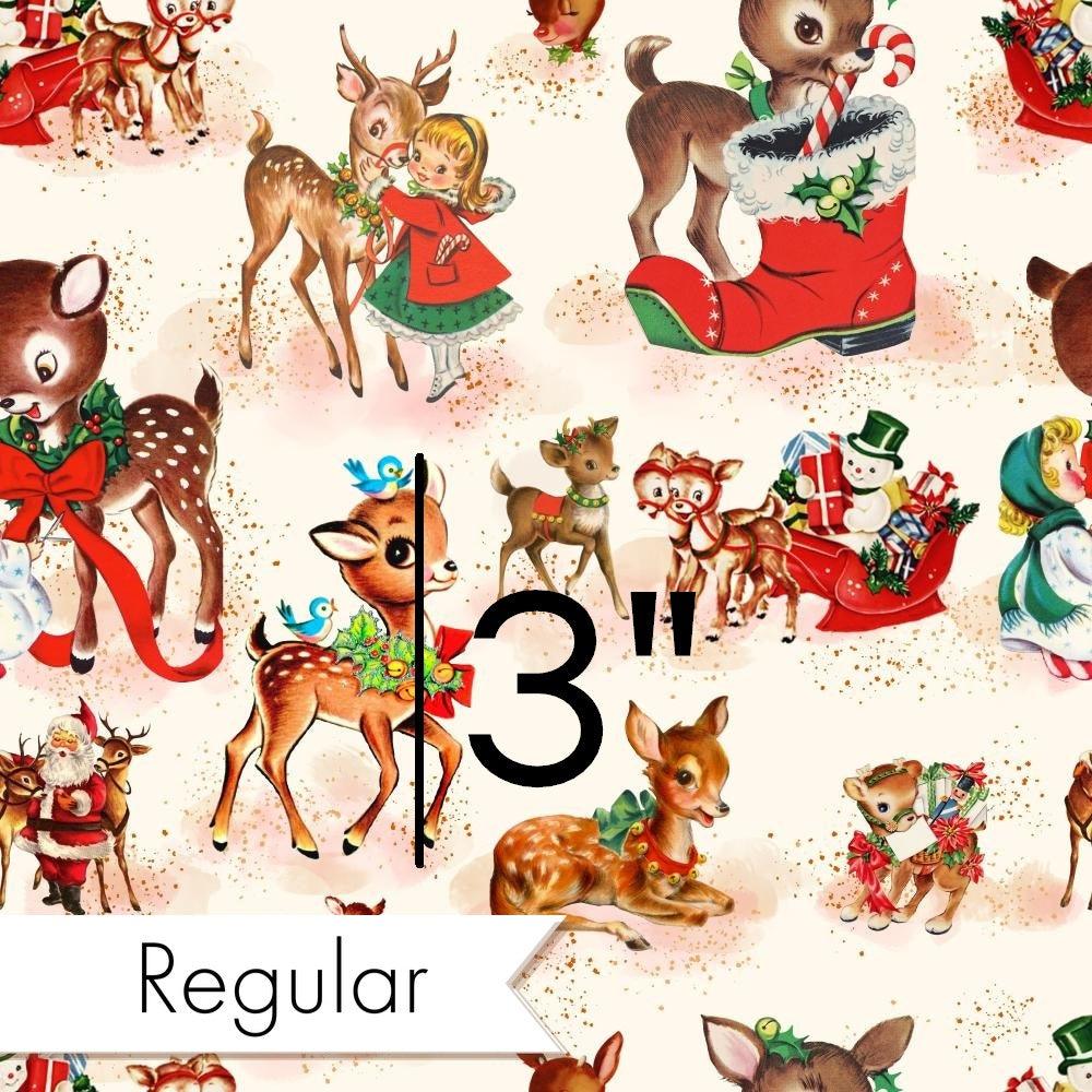 Christmas Design 122 Vintage Deer Fabric – pre-order designer fabric Australia | Fabric by Missy Rose