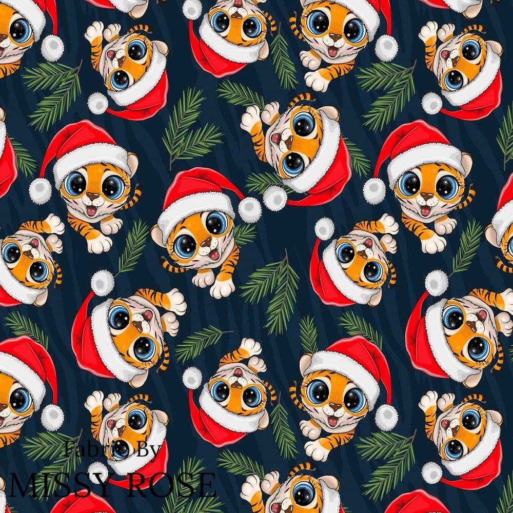 Christmas Design 124 Tiger Fabric – pre-order designer fabric Australia | Fabric by Missy Rose