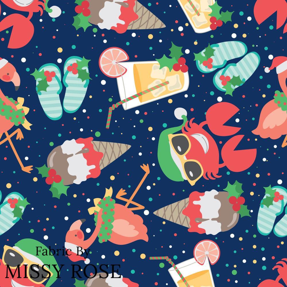 Christmas Design 128 Beach Fabric – pre-order designer fabric Australia | Fabric by Missy Rose