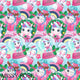 Christmas - Design 129 - Cute Unicorn Fabric