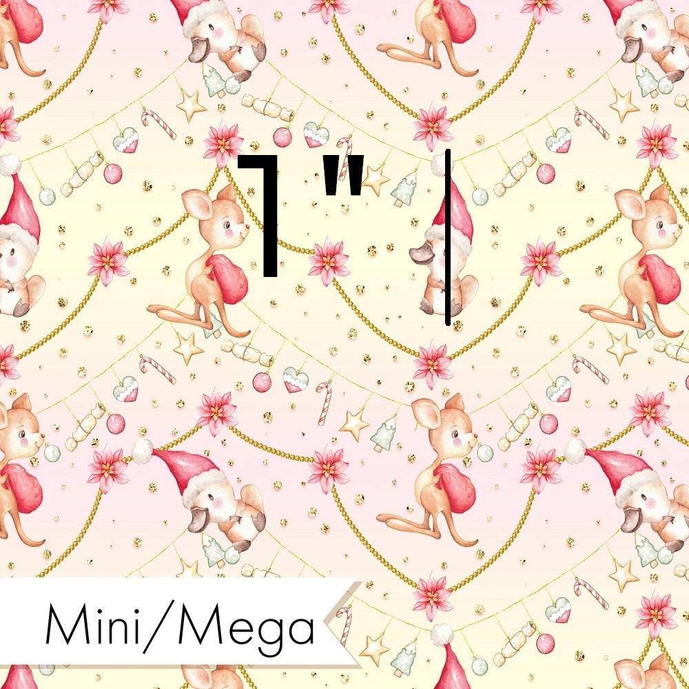 Christmas Design 13 Pastel Kangaroo Fabric – custom printed pre-order fabric Australia | Fabric by Missy Rose