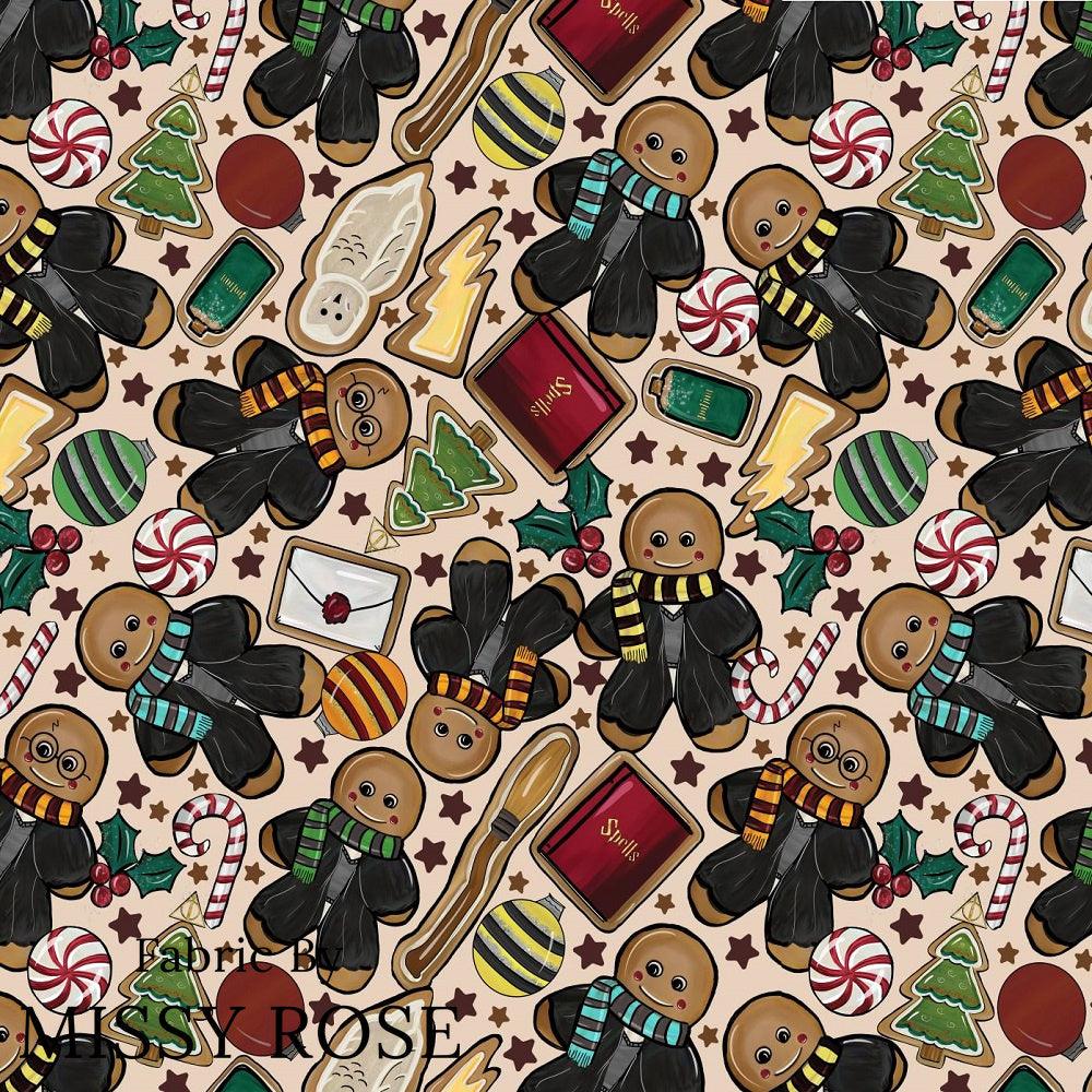 Christmas Design 132 Wizard Cookie Fabric – premium custom printed fabric for sewing | Fabric by Missy Rose