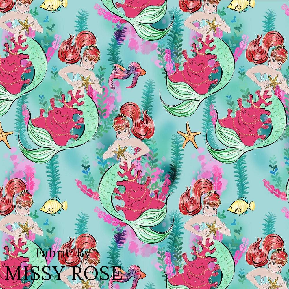Christmas Design 134 Mermaid Fabric – pre-order designer fabric Australia | Fabric by Missy Rose