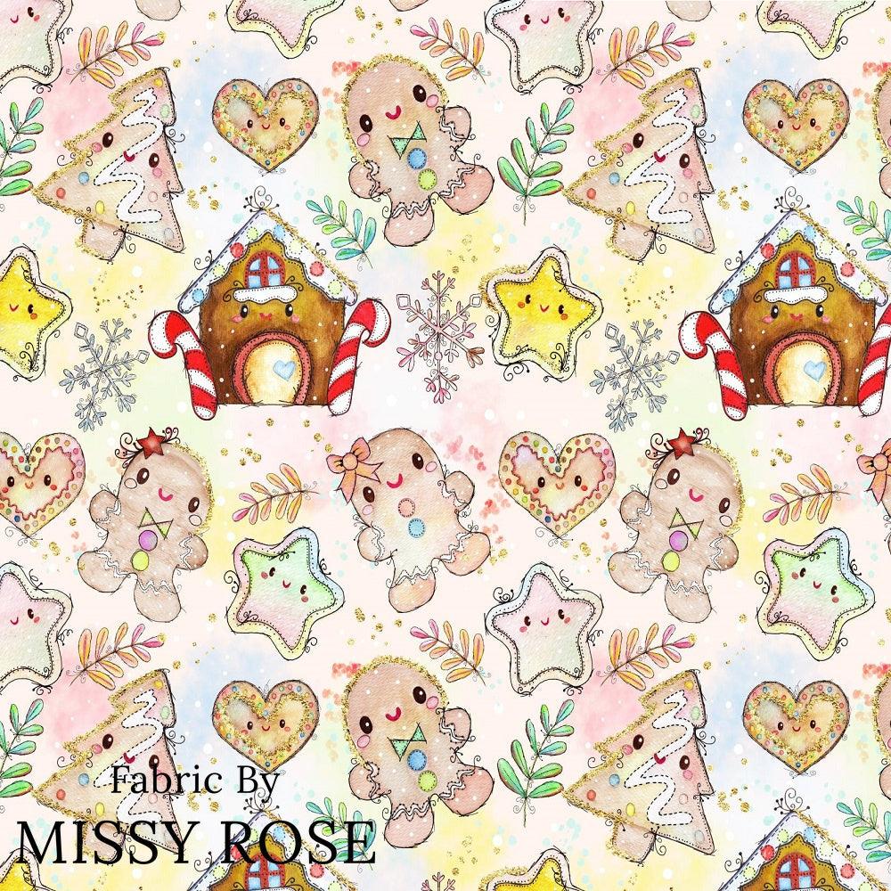 Christmas Design 135 Gingerbread Fabric – custom printed pre-order fabric Australia | Fabric by Missy Rose