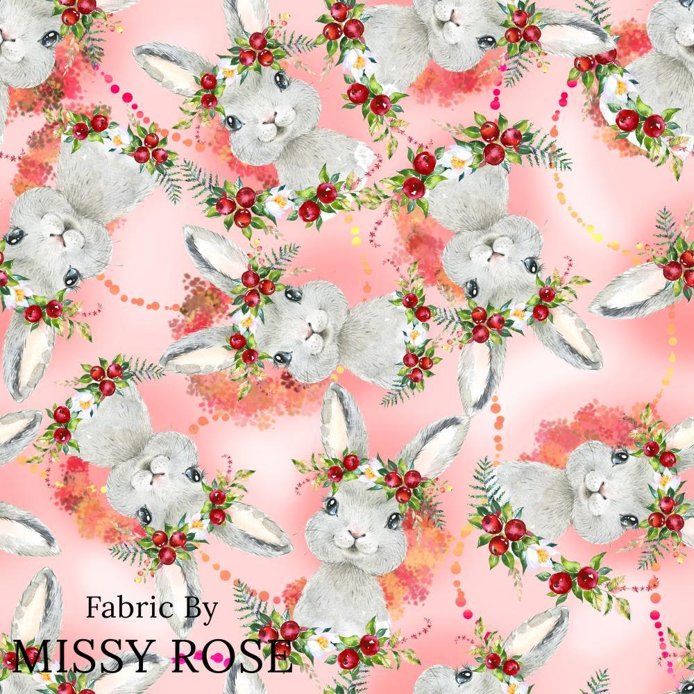 Christmas Design 137 Cute Bunny Fabric – premium custom printed fabric for sewing | Fabric by Missy Rose