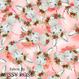 Christmas - Design 137 - Cute Bunny Fabric