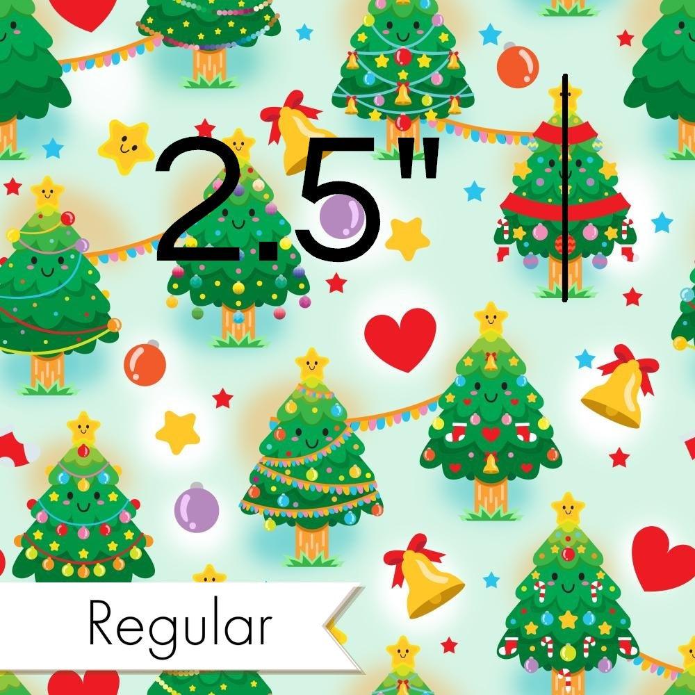 Christmas Design 138 Kawaii Tree Fabric – custom printed pre-order fabric Australia | Fabric by Missy Rose