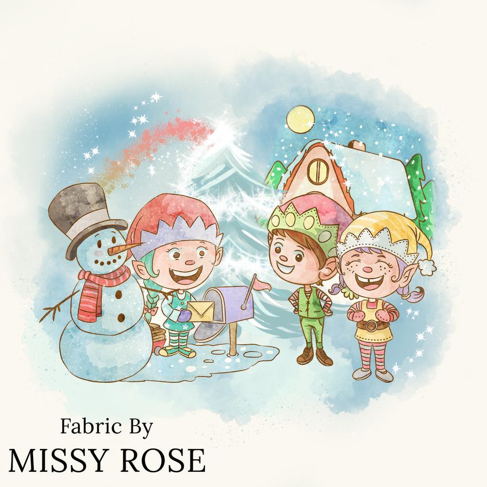 Christmas Design 139 Panel fabric – custom printed pre-order fabric Australia | Fabric by Missy Rose