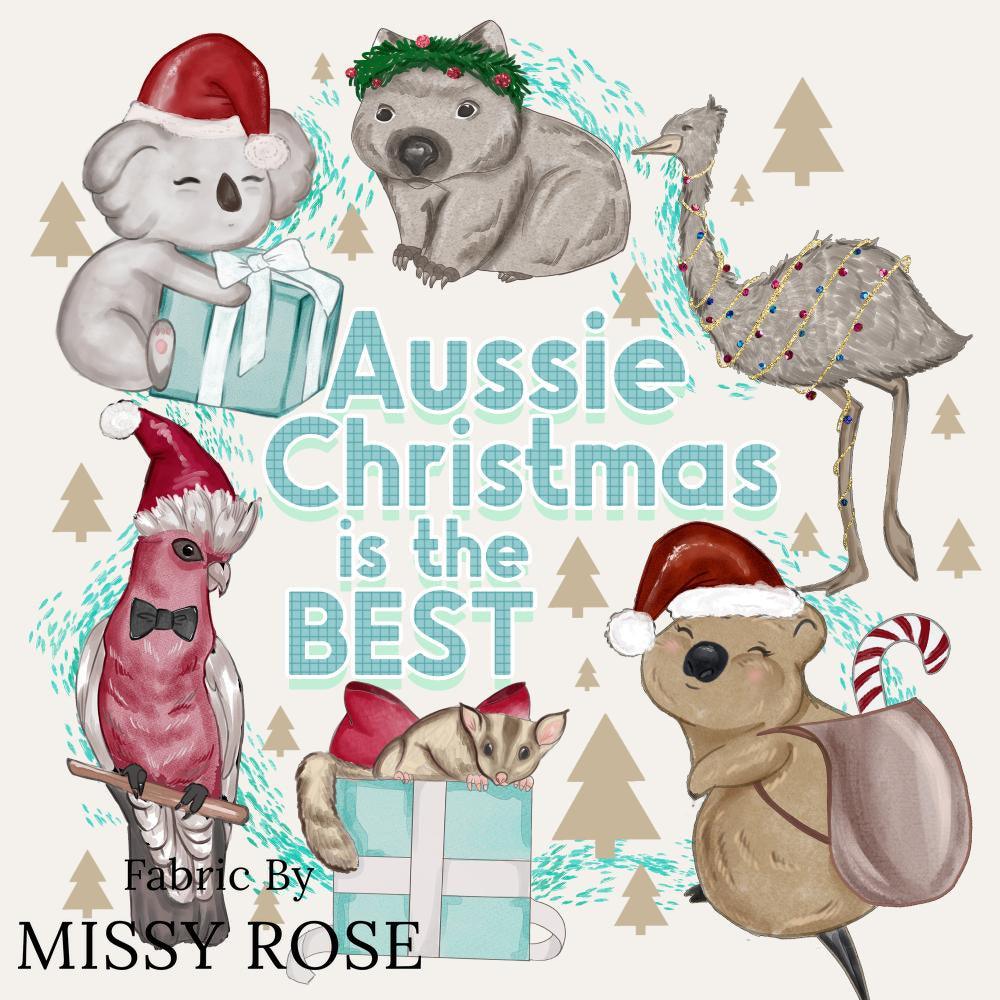 Christmas Design 14 Panel Fabric – made-to-order custom fabric by the metre | Fabric by Missy Rose