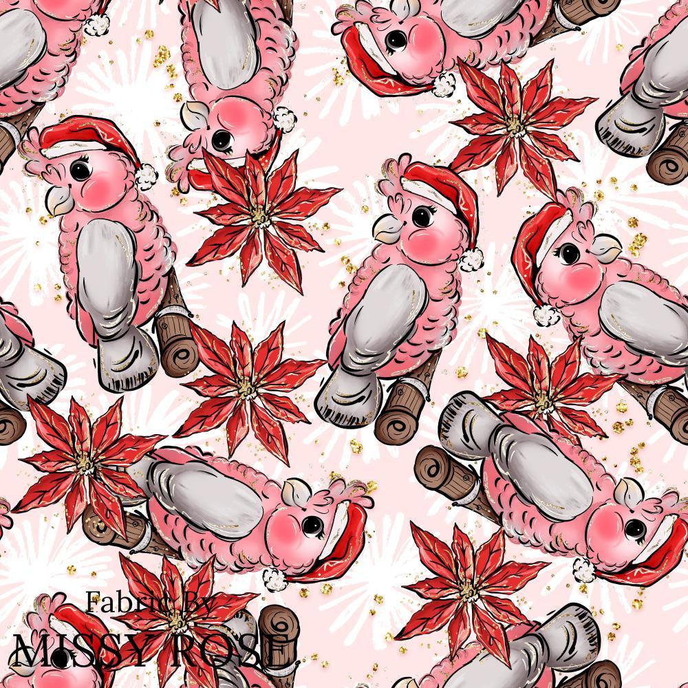Christmas Design 147 Galah Fabric – premium custom printed fabric for sewing | Fabric by Missy Rose