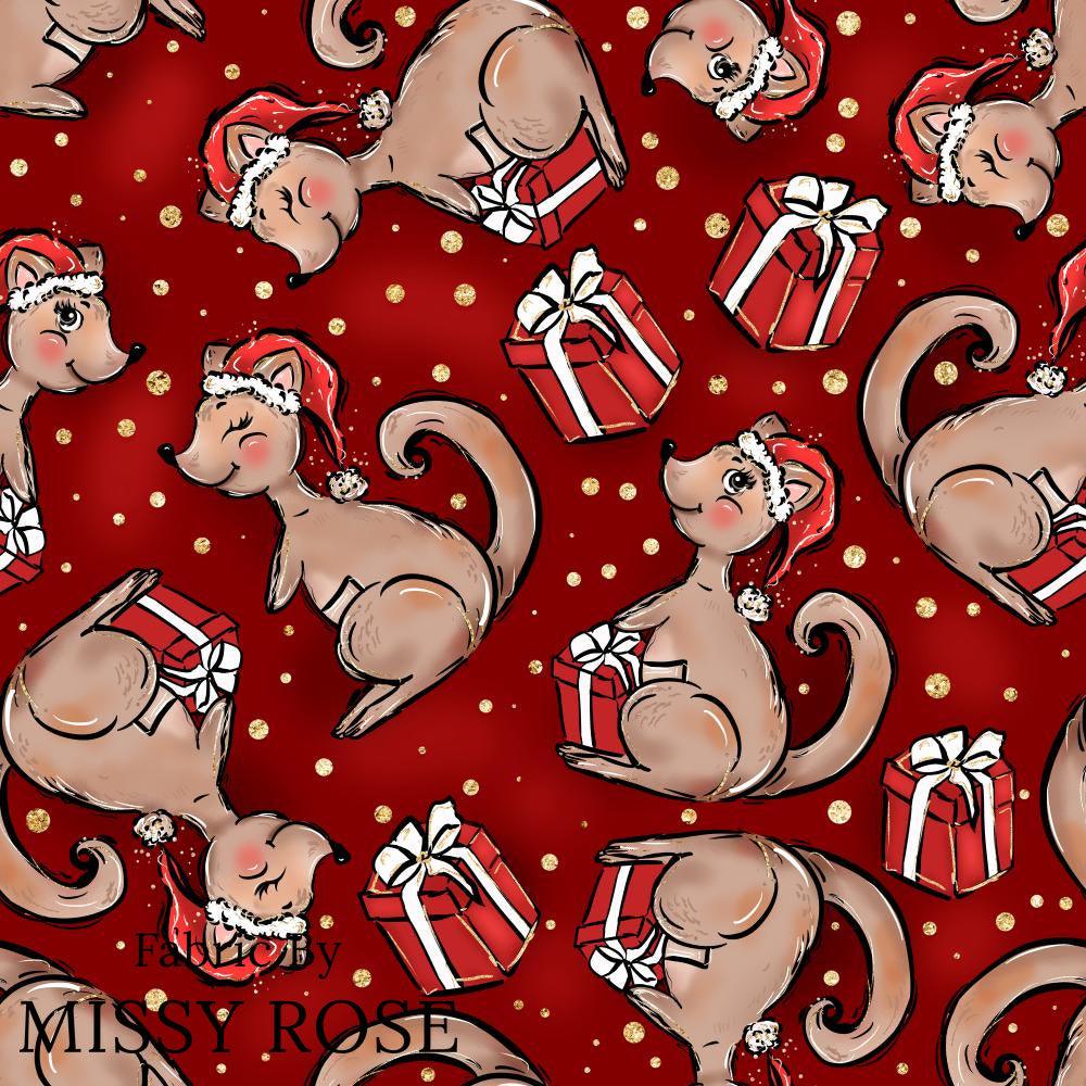 Christmas Design 148 Kangaroo Fabric – pre-order designer fabric Australia | Fabric by Missy Rose