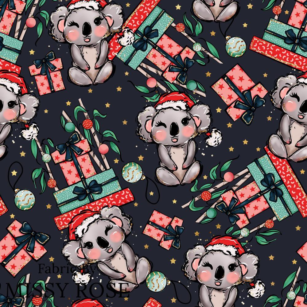 Christmas Design 149 Koala Fabric – custom printed pre-order fabric Australia | Fabric by Missy Rose