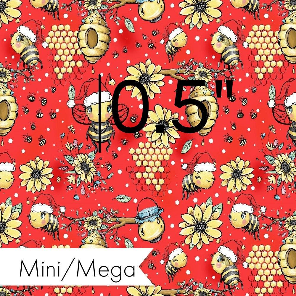 Christmas Design 15 Festive Bee Fabric – premium custom printed fabric for sewing | Fabric by Missy Rose