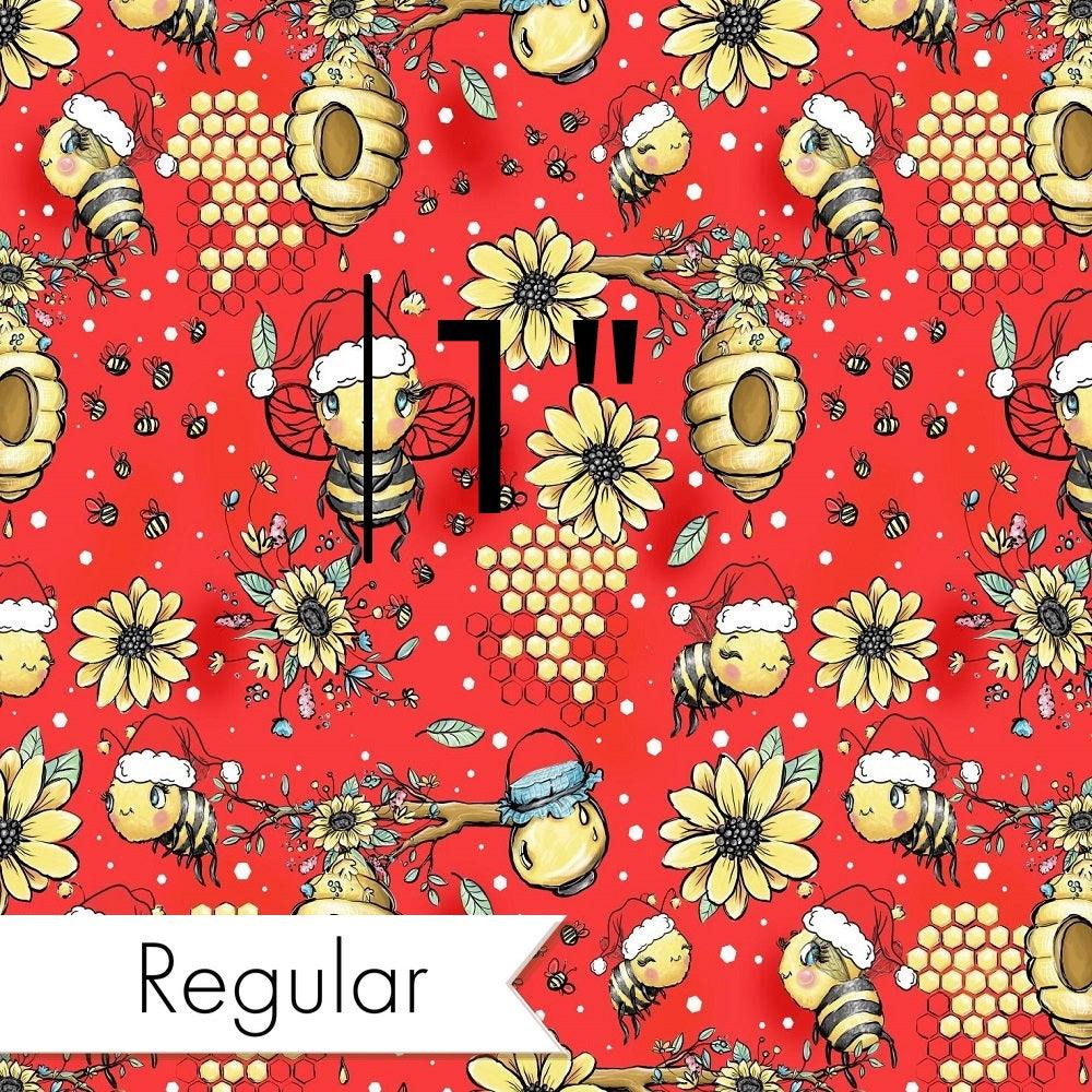 Christmas Design 15 Festive Bee Fabric – Australian custom printed fabric pre-order | Fabric by Missy Rose