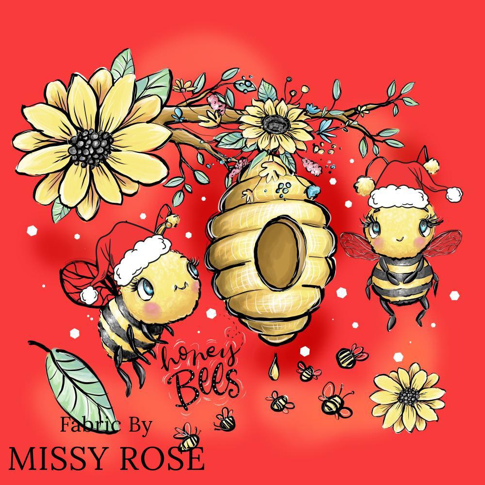 Christmas Design 15 Panel Fabric – custom printed pre-order fabric Australia | Fabric by Missy Rose