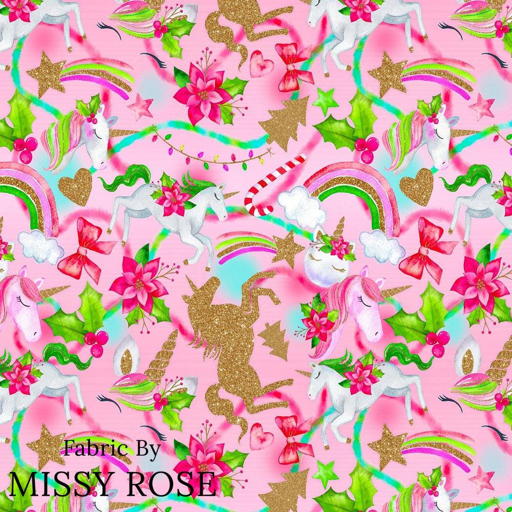 Christmas Design 150 Unicorn Fabric – made-to-order custom fabric by the metre | Fabric by Missy Rose