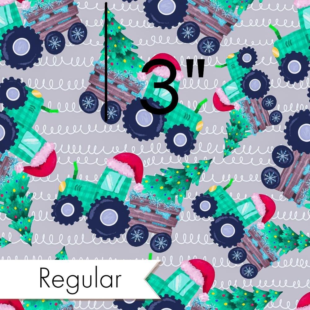Christmas Design 152 Tractor Fabric – pre-order designer fabric Australia | Fabric by Missy Rose