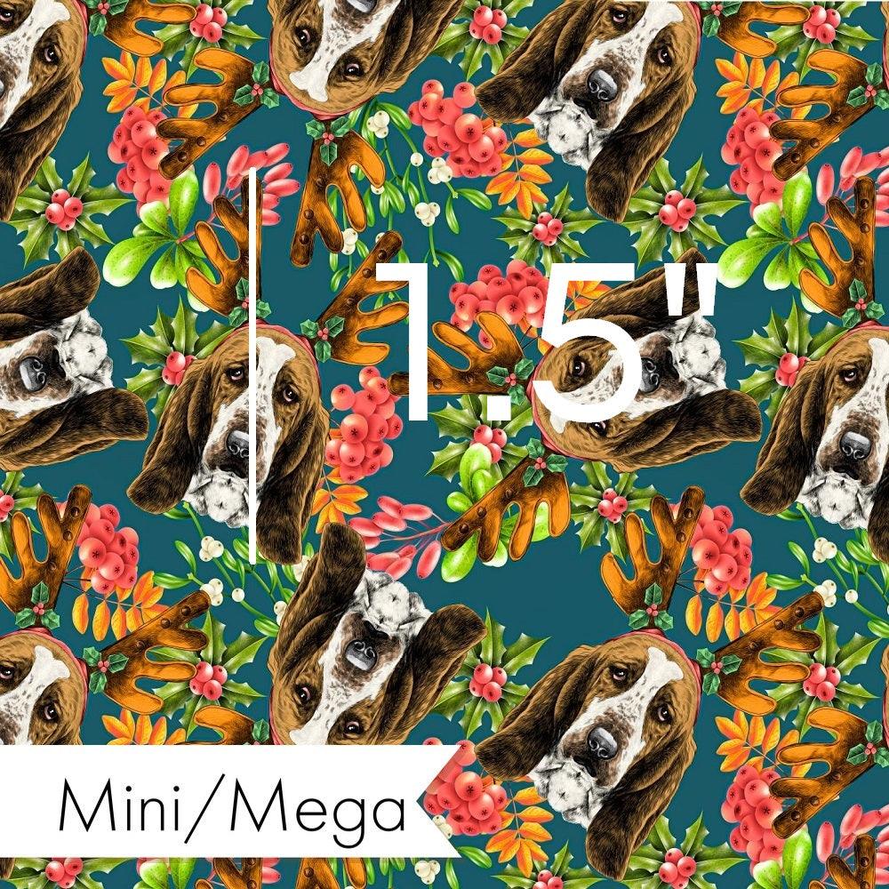 Christmas Design 154 Festive Dog Fabric – premium custom printed fabric for sewing | Fabric by Missy Rose