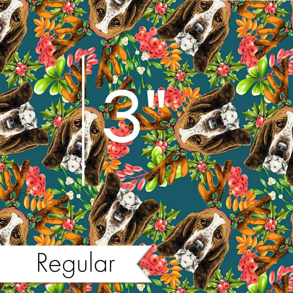 Christmas Design 154 Festive Dog Fabric – Australian custom printed fabric pre-order | Fabric by Missy Rose