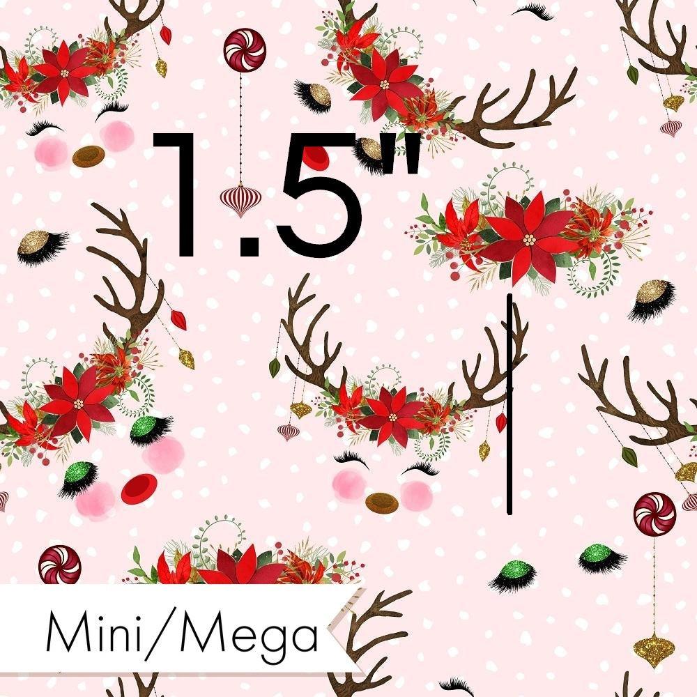 Christmas Design 155 Reindeer Face Fabric – Australian custom printed fabric pre-order | Fabric by Missy Rose
