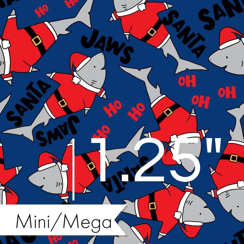 Christmas Design 16 Santa Jaws Fabric – pre-order designer fabric Australia | Fabric by Missy Rose