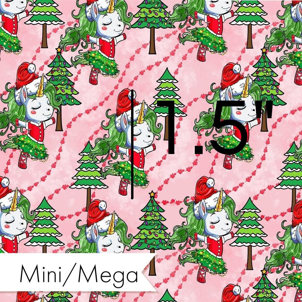 Christmas Design 162 Dancing Unicorn Fabric – custom printed pre-order fabric Australia | Fabric by Missy Rose