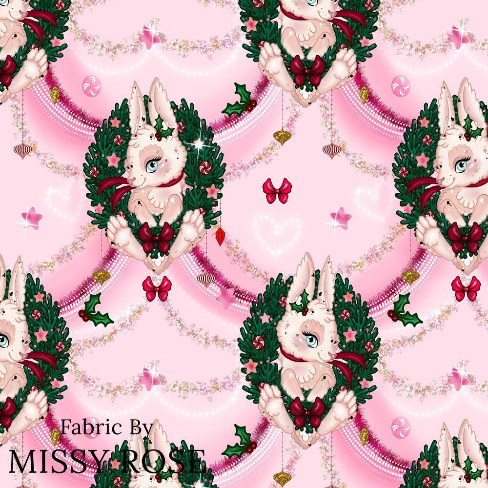 Christmas Design 164 Bunny Fabric – custom printed pre-order fabric Australia | Fabric by Missy Rose