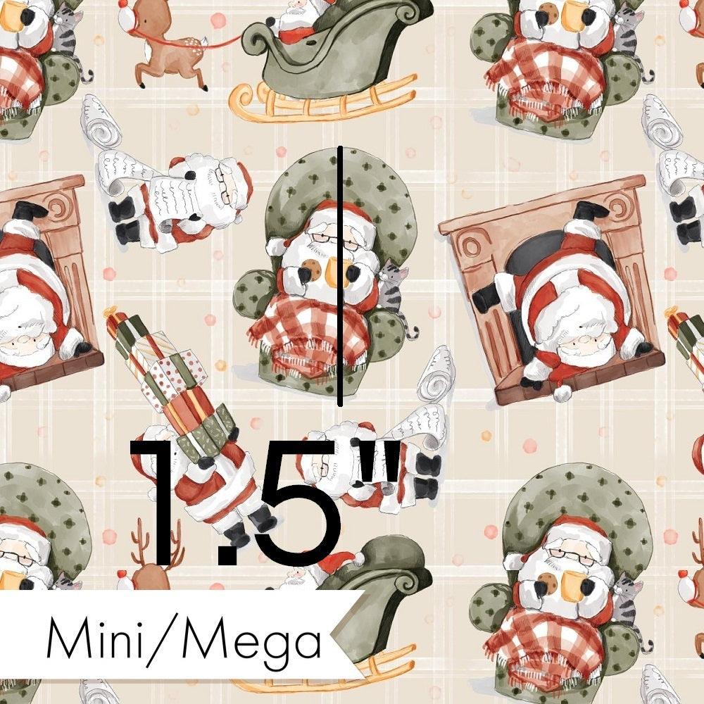 Christmas Design 165 Plaid Santa Fabric – custom printed pre-order fabric Australia | Fabric by Missy Rose