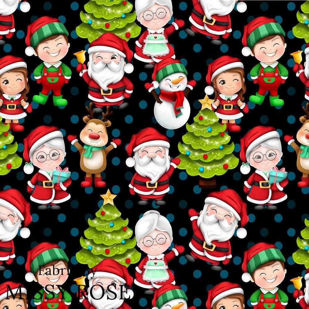 Christmas Design 169 Santa's Friends fabric – custom printed pre-order fabric Australia | Fabric by Missy Rose