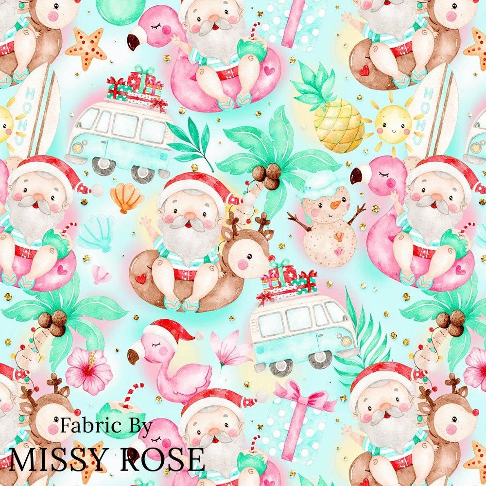 Christmas Design 172 Relaxed Santa Fabric – premium custom printed fabric for sewing | Fabric by Missy Rose