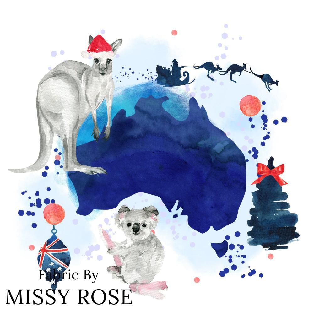 Christmas Design 174 Panel fabric – custom printed pre-order fabric Australia | Fabric by Missy Rose