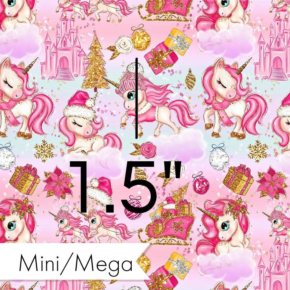 Christmas Design 175 Pink Unicorn Fabric – premium custom printed fabric for sewing | Fabric by Missy Rose