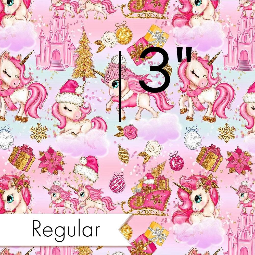 Christmas Design 175 Pink Unicorn Fabric – Australian custom printed fabric pre-order | Fabric by Missy Rose