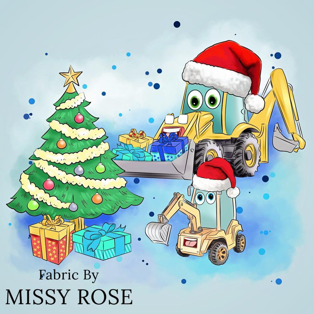 Christmas Design 179 Panel fabric – custom printed pre-order fabric Australia | Fabric by Missy Rose