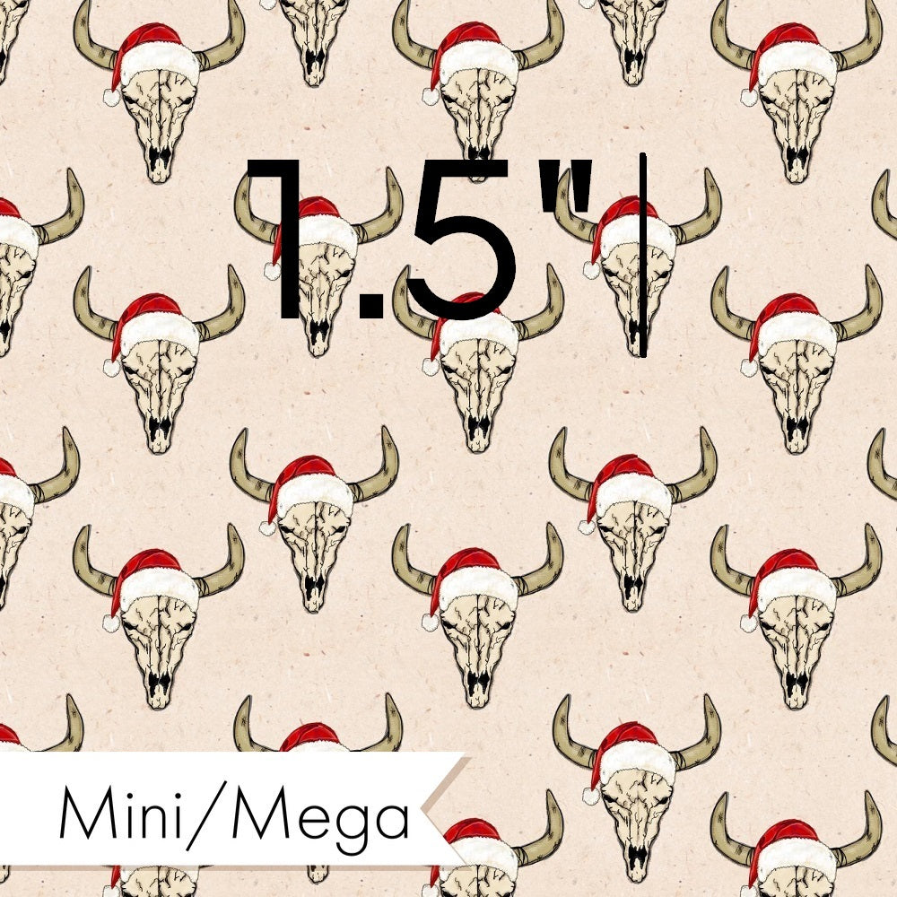 Christmas - Design 18 - Bull Skull Fabric