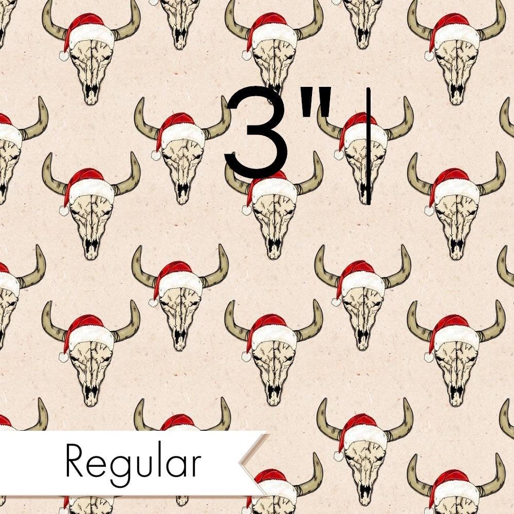 Christmas Design 18 Bull Skull Fabric – custom printed pre-order fabric Australia | Fabric by Missy Rose